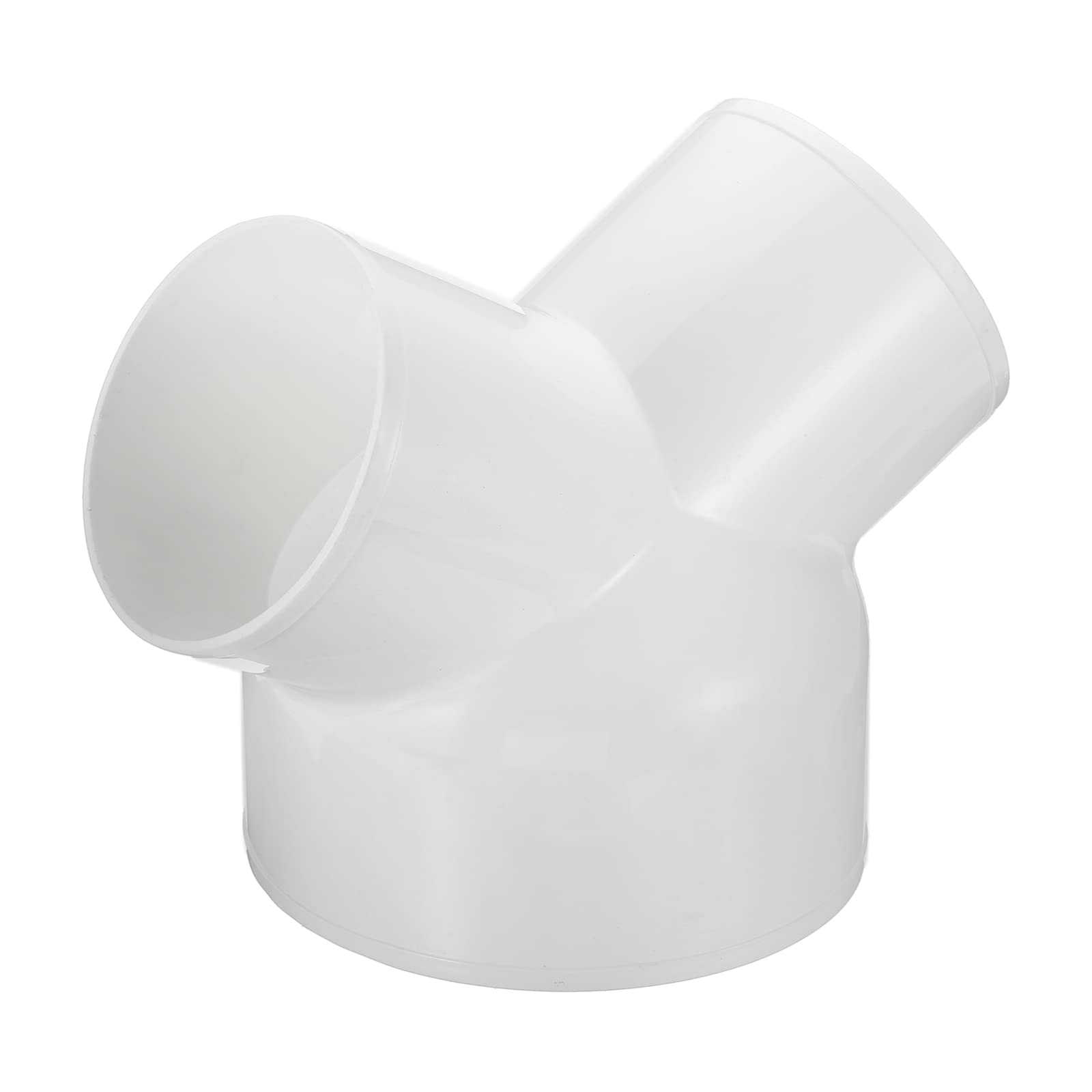 PATIKIL 6" to 4" 3 Way Duct Splitter Reducer, Y Fitting Air Vent Duct Connector Hose Exhaust Pipe Adapter for HVAC Dryer Exhaust Fan Vent Systems, White