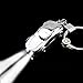 Key Chain Flashlight, Jobon Zinc Alloy Car Keychain with 2 Modes Bright LED Light, Exquisite Key Rings and Ideal Gift for Decor (Silver)