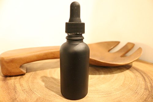 1oz Black Glass UV Resistant Dropper Bottles, UV Safe Dropper Bottles for Essential Oils and Aromatherapy (18ct)