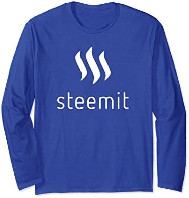Unisex Steemit Long Sleeve Shirt Steem SBD Token Crytpo Warm Cool Medium Royal Blue