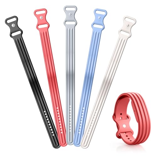 TiMOVO Replacement Bands Compatible with Google Fitbit Air 5 Pieces, Silicone Soft Breathable Sports Straps for Women Men, Size S/L