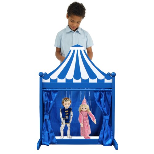 The Puppet Company 3 in 1 Puppet Theatre Children Toys, Blue/White
