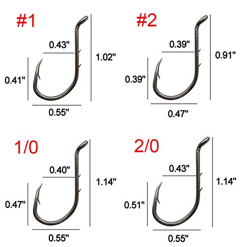 image for AGOOL 50-150 pcs Fishing Jig Hooks Extra Sharp Octopus Baitholder Hook