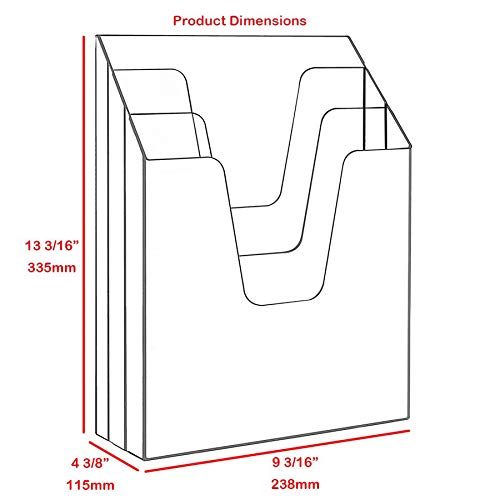 Acrimet Vertical Triple File Folder Organizer (Black Color) Pricepulse