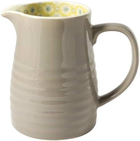 ECP Design 1-Piece Stoneware Paisley Med Jug Smoke, Brown