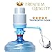 Water Bottles Pump Blue Gray Thickened Manual Hand Pressure Drinking Fountain Pressure Pump Water Press Pump with an Extra Short Tube with Cap Fits Most 2-6 Gallon Water Coolers