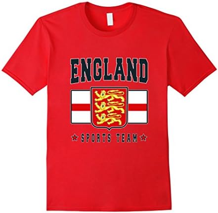 Mens ENGLAND T-shirt English Pride Flag Tee Soccer Football Uk Medium Red
