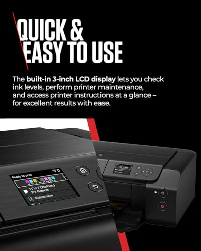 Canon PIXMA PRO-200S Printer - Vibrant Colour Printing, Versatile Media Handling, A3+ Size - 8-Colour Dye-based Ink - 2 Paper Feeds, 1 Multi-Purpose Tray - Easy to Use