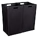 Internet's Best Collapsible Laundry Hamper - Set of 2 - Dirty Clothes Sorter with Handles - Magnetic Side - Easy Storage - Folding - Black