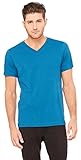 Bella + Canvas Unisex Jersey Short-Sleeve V-Neck T-Shirt, Large, DEEP TEAL