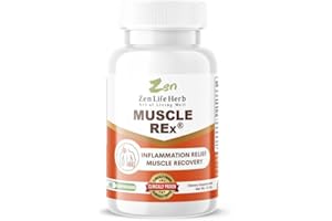ZEN LIFE HERB Muscle REx - Joint, Muscle & Nerve Support - Relax Aches & Chronic Discomfort Plant-Based Supplement (60 Capsules)