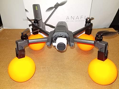 Thekkiinngg Water Mod Emergency Water Landing Drone Accessories Fluorescent Neon Orange Edition Compatible with Parrot Anafi (Orange Neon)