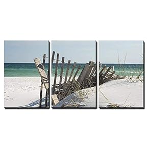 Beach Fence Near Pensacola Beach Florida x3 Panels