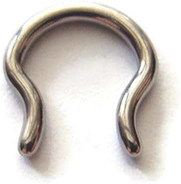 12g Diameter 10mm Septum Retainer in a Bell Shape with Outward Pointing Ends Body Piercing
