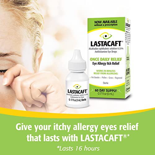 Lastacaft Once Daily Eye Allergy Itch Relief Drops, (1 Count) 60 Day