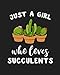 Just A Girl Who Loves Succulents: Blank Lined Notebook to Write In for Notes, To Do Lists, Notepad, Journal, Funny Gifts for Succulents Plants Lover by Nifty Prints