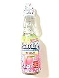 Sangaria Ramune Premium Crabonated soft drink Peach Flavor 5 PACK (6.76 fl oz each)