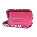 Women Hard Eyeglass case Pink Clam Shell Case for women pink medium eyeglass for women with microfiber Cleaning Cloth (AS126 Paisley Pink)