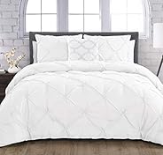 Queen Comforter - 4 Piece Bedding Down Alternative Comforter Set - Includes 2 Pillow Shams and 1 Decorative Pi