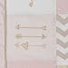 Lambs & Ivy Baby Love 6-Piece Crib Bedding Set - Pink/Gold/White Hearts/Stripes/Chevron