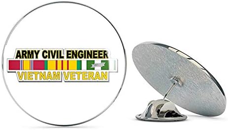 U.S. Army Civil Engineer Vietnam Veteran Metal 0.75" Lapel Hat Pin Tie Tack Pinback