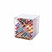 Deflecto Stackable Cube Organizers Cross Divider, Desk and Craft Organizer, Clear, Removable Dividers, 6