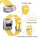 Wepro Bands Compatible with Fitbit Versa/Fitbit Versa 2/Fitbit Versa Lite SE SmartWatch for Women Men, Sports Replacement Wristband Strap for Fitbit Versa Watch, Small, Mango Yellow, Teal, Rose Pink