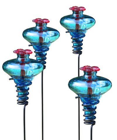 Amazon Com Bestnest Set Of 4 Aqua Mini Blossom Hummingbird