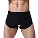 Banana Bucket Men's Split Side Sexy Breathable Boxer Underwear Black