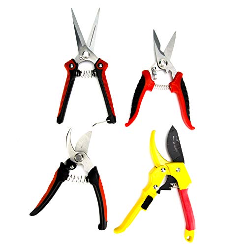 image for Fstop Labs 4 Packs Pruner Shears Garden Cutter Clippers, Stainless Ste