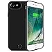 iPhone 6/6s/7/8 Battery Case,80sbrothers [5000mAh] iPhone 6/6s/7/8 Portable Charger,Portable Rechargeable Protective Charging Case,Support Lightning Earphone and Sync-Though(Black)