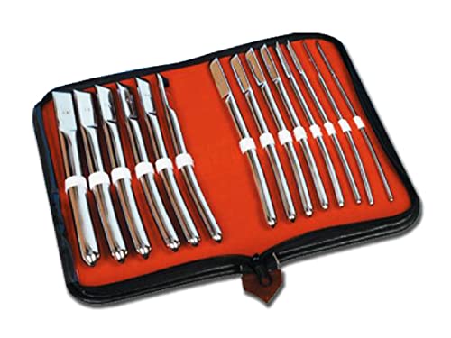 Gima - Gynaecologische set van Hegar-dilatatoren, bevat 14 chroomdilatatoren met een diameter van 4 tot 17 mm, in een praktische instrumentenkoffer inbegrepen