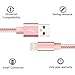 Suanna iPhone Cable 3Pack 10FT Nylon Braided Certified Lightning to USB iPhone Charger Cord for iPhone 7 Plus 6S 6 SE 5S 5C 5, iPad 2 3 4 Mini Air Pro, iPod Nano 7 - Pink