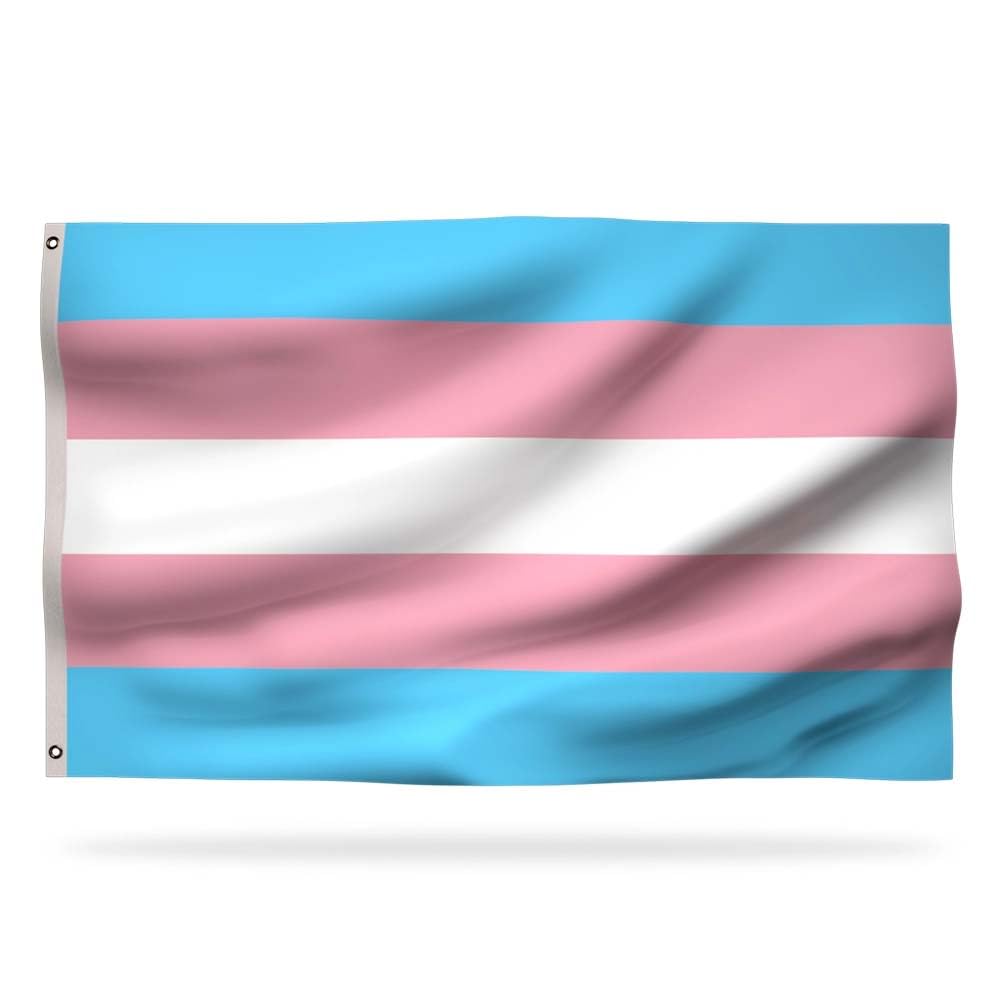 Premium Transgender Flag 150x90cm - Very Resistant and Excellent Quality Pride Flag with 2 metal eyelets - Perfect for Gay Pride