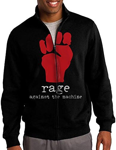 WRR Rage Against The Machine Star Mens Zipper Hooded/Sweatshirt Black