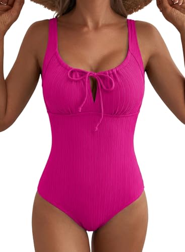 Aleumdr Womens One Piece Swimsuit Textured Padded