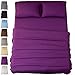 SONORO KATE Sheets Super Soft Microfiber 1800 Thread Count 18 Inch Deep Pocket 4 Piece Queen Size Purple
