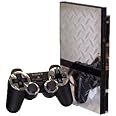 Silver Diamond Plate Mirror - Vinyl Decal Mod Skin Kit by System Skins - Compatible with PlayStation 2 Slim Console