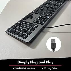 Macally Wired Keyboard for Mac and Windows - Apple