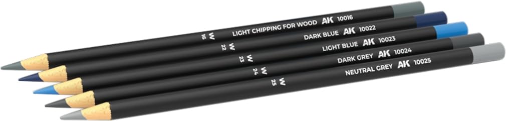 AK Interactive Weathering Pencil Set AK10043 Grey and Blue Colours Shading and Effects set.