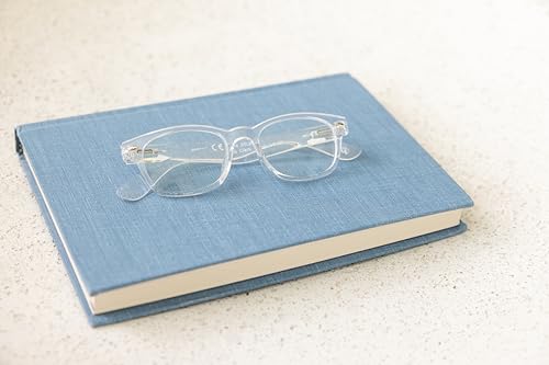 Peepers by PeeperSpecs Clark Blue Light Blocking Reading Glasses, Clear +4.00