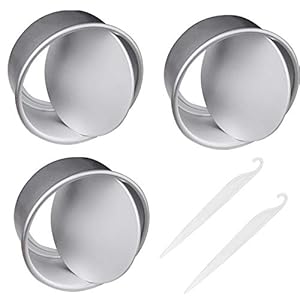 Ronde taartblikken set met losse basis, laagje cakevorm van roestvrij staal, cakebakvormen, taartbakvormen, set voor…