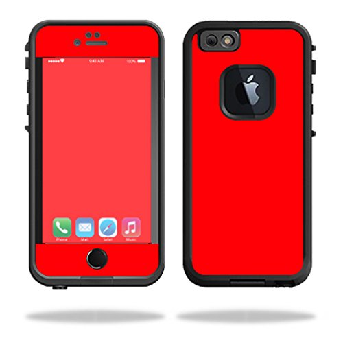 MightySkins Protective Vinyl Skin Decal Cover for Lifeproof iPhone 6/6S Case fre Cover wrap sticker skins Solid Red