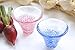 Toyo Sasaki Glass G635-T72 Cold Sake Glass, Pair, Congratulations Cup, Mt. Fuji Cold Sake Cup, Made in Japan, Blue & Red, 1.2 fl oz (35 ml), Pack of 2