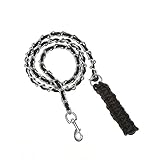 SENYEPETS Dog Leash Chain - Anti Bite Training Chain Rope Leads for Big Dogs Black L