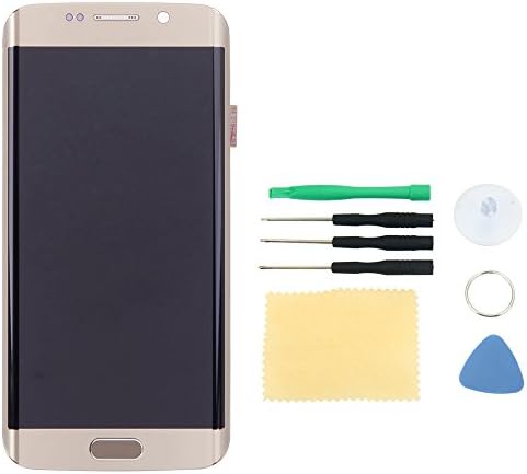 Vamery Replacement Display LCD &amp; Touch Screen Digitizer Assembly with Frame for Samsung Galaxy S6 Edge + Repair Tools Golden