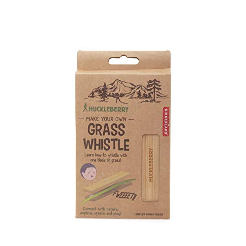 Kikkerland Huckleberry Grass Whistle, Natural Bamboo Musical Instrument, Ultralight Backpacking Accessory, Easy to Carry, For Kids & Adults