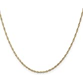 JewelryWeb Solid 18k Yellow Gold Italian Diamond-Cut 1.35mm Singapore Chain Necklace 16-24 Inches Chain Necklace for Women and Men in