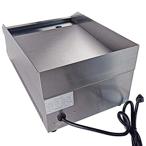 TAIMIKO Commercial Electric Griddle Flat Top Grill HotPlate Kitchen Grill CounterTop Stainless Steel Thermostatic Control 1500W 12" One Year Warranty - Thumbnail 3