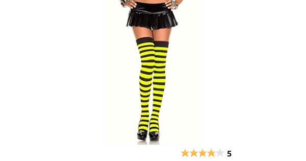 yellow thigh highs
